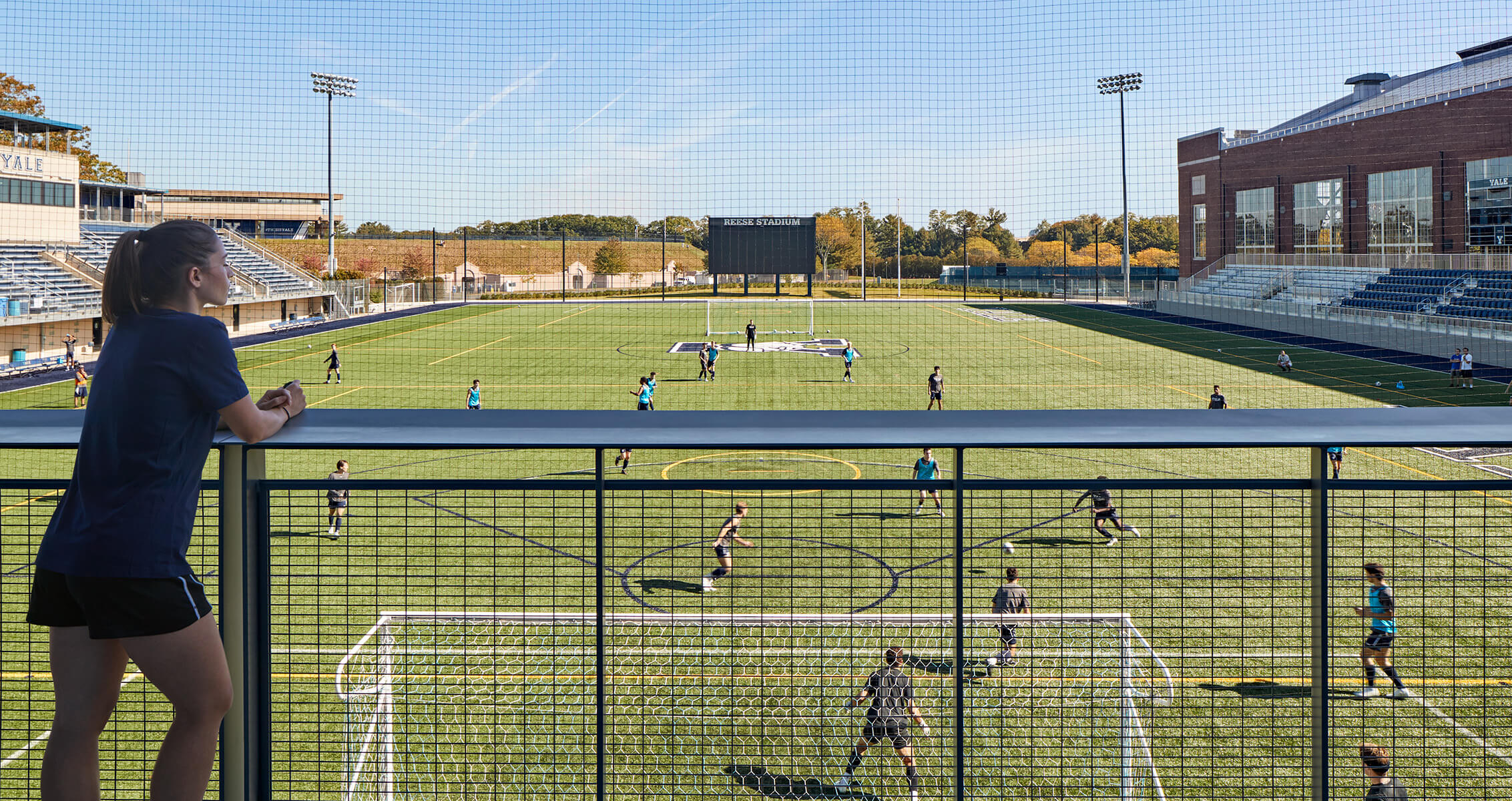 College soccer field