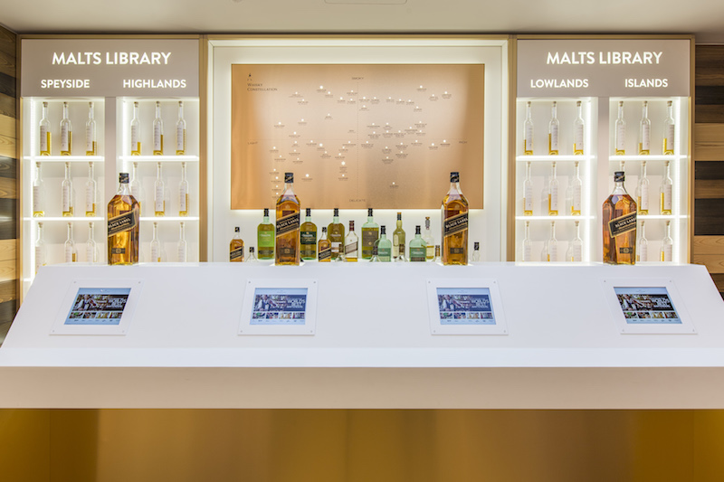 Johnnie Walker Single Malt library wall