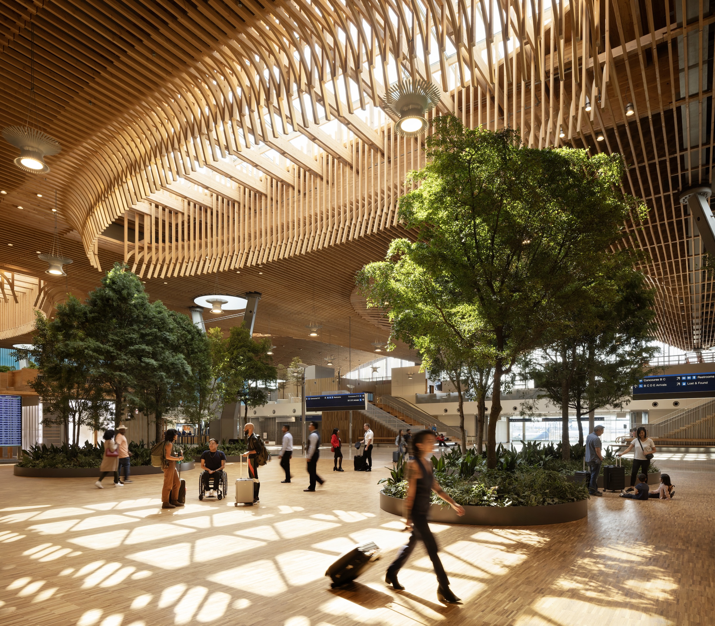 Portland opens $2 billion mass timber expansion and renovation to its international airport. Photo: Ema Peter, courtesy ZGF