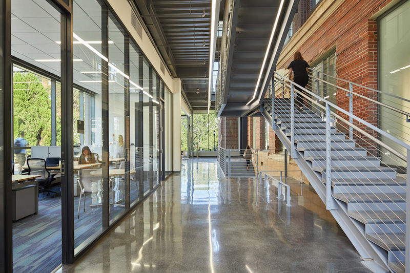 Troy Hall's stairway atrium