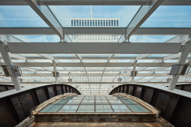 Old skylight and new skylight for Union Station Great Hall