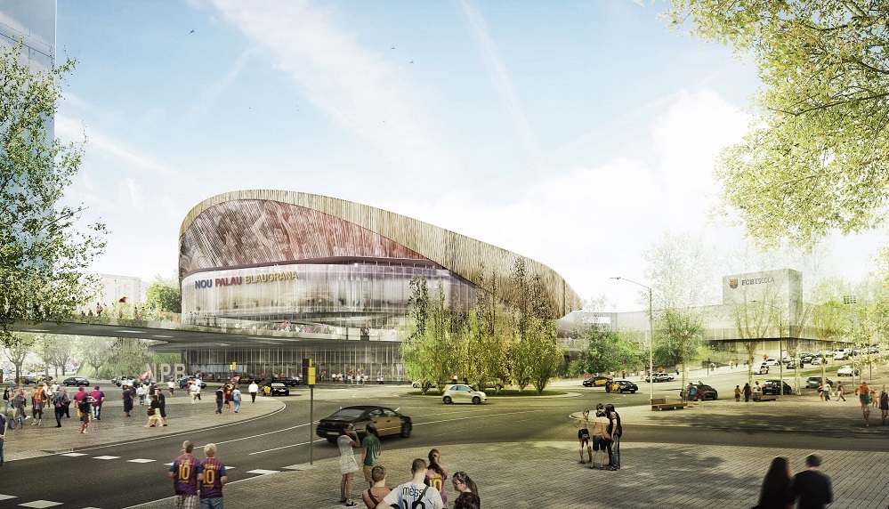 Barcelona hoops arena will rattle opponents with “wall” of raucous fans