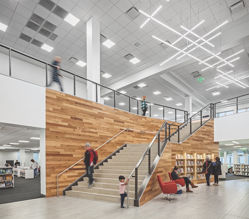 Main Stair in Columbus Metro Library Hilliard Branch