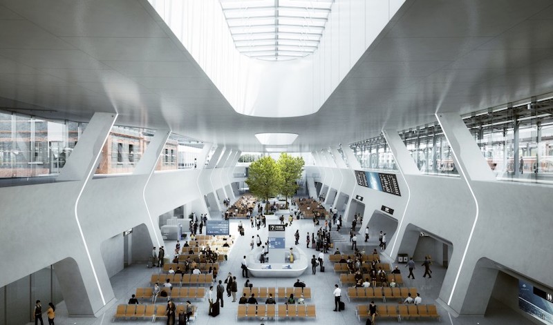 Jiaxing Train Station underground waiting hall