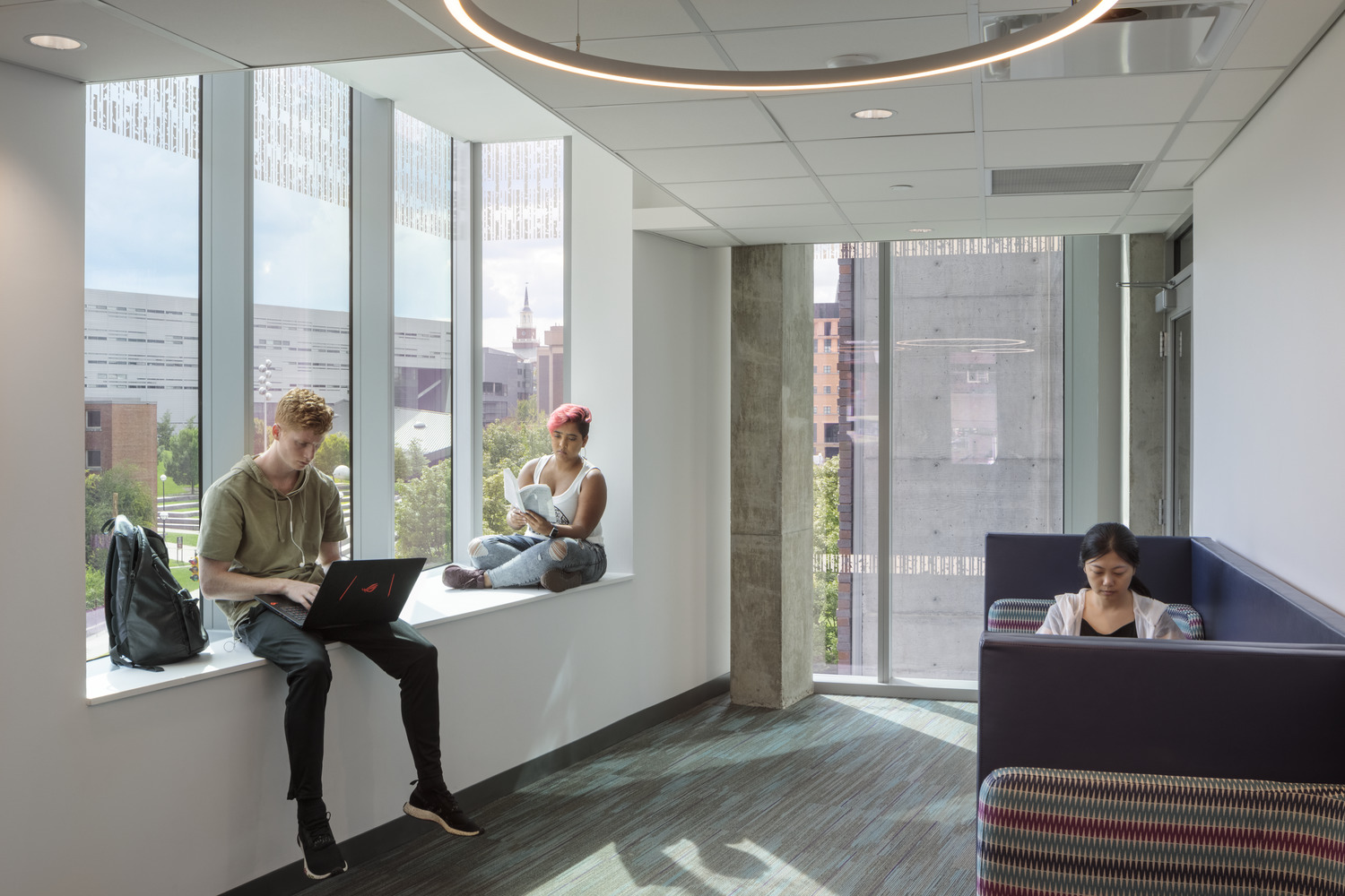 Students working in a communal space. Photo courtesy GBBN