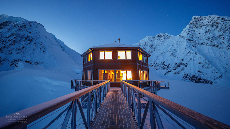 View from the observation deck looking back at the Sheldon Chalet