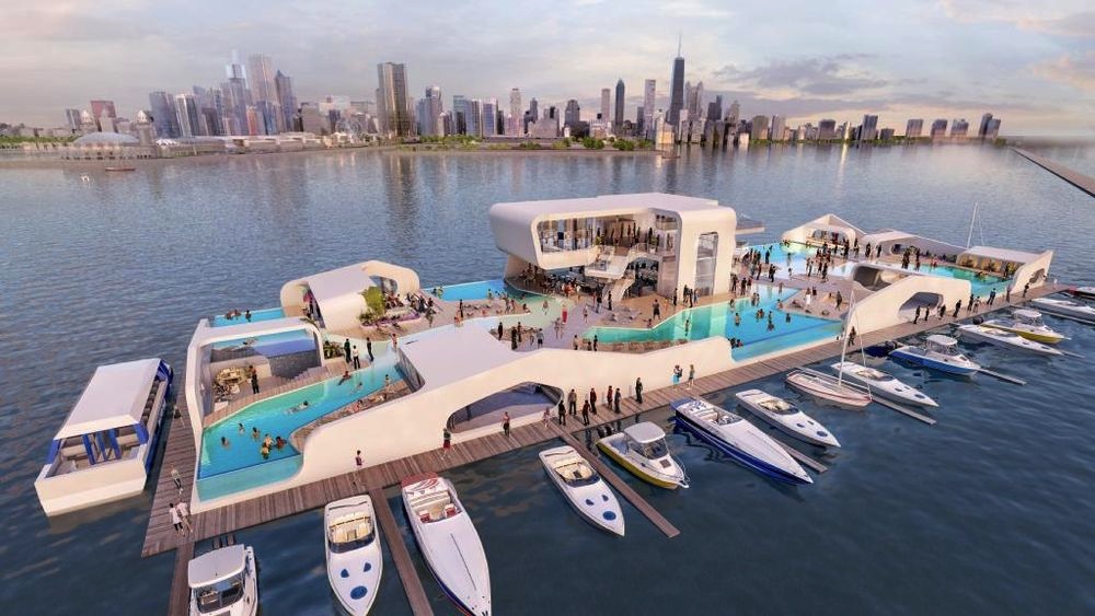 Breakwater Chicago releases renderings of floating Lake Michigan resort