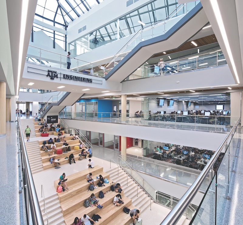 The atrium and staircase