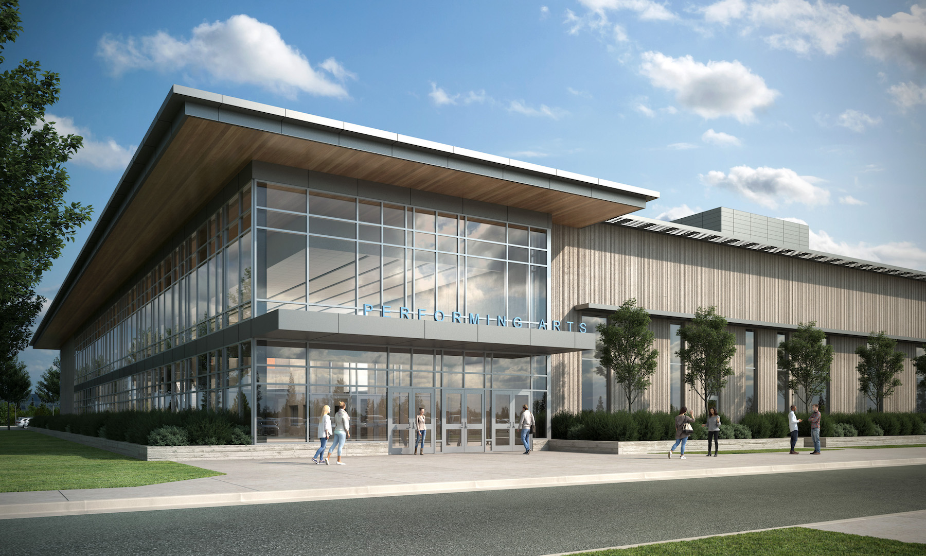 Rendering of the new Skyline High School in Magna, Utah. Credit: Fanning Howey