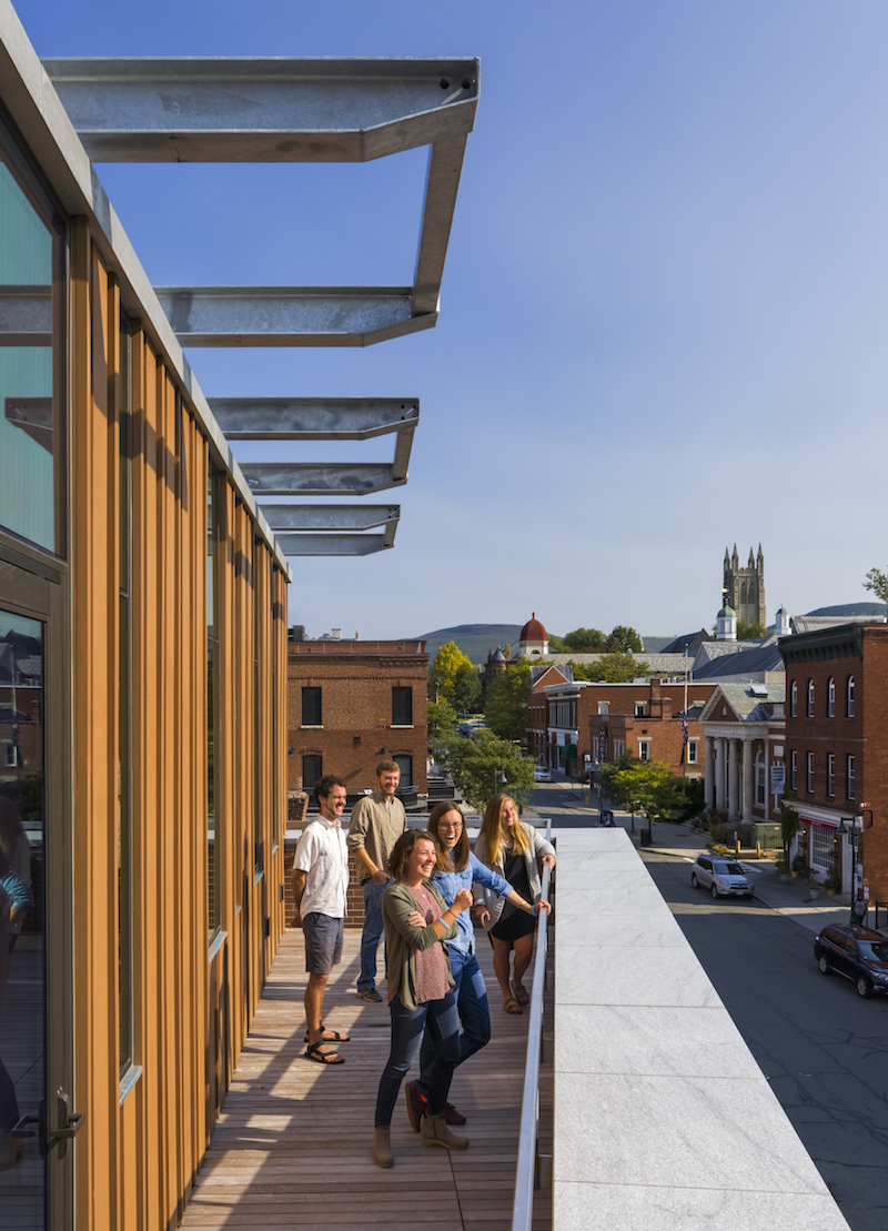 Williams College bookstore outdoor terrace