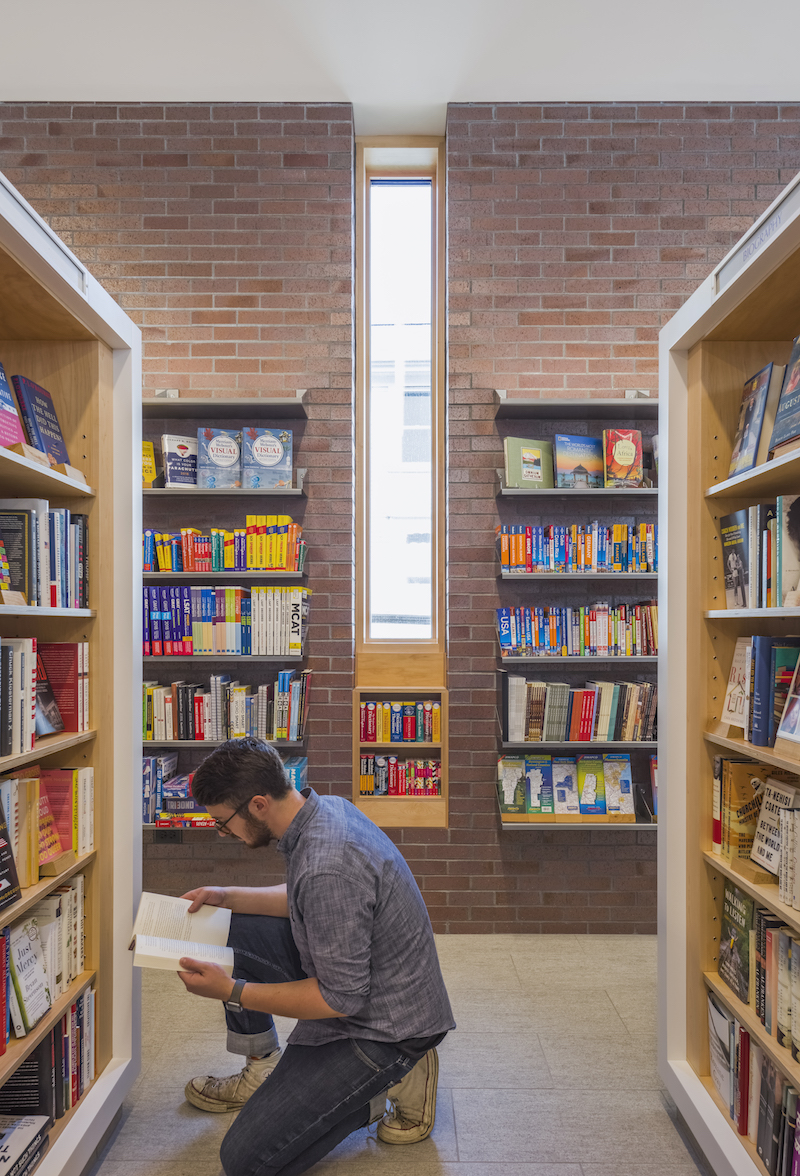 Williams College bookstore book stacks