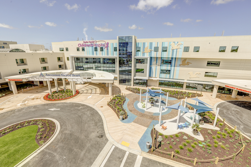 Construction of new children’s hospital addition in NW Florida had to weather several storms