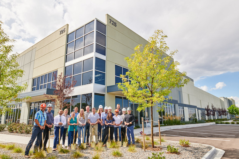 Members of Umoja Biopharma and CRB Group at the groundbreaking of a building fitout in Colorado