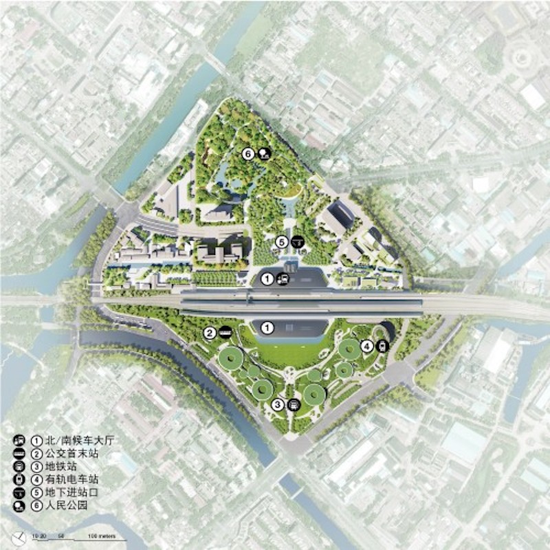 Jiaxing Train Station master plan