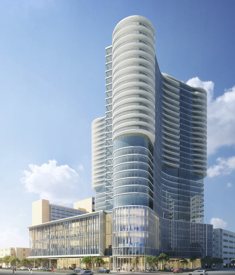 The exterior of Orlando's newest mixed-use tower