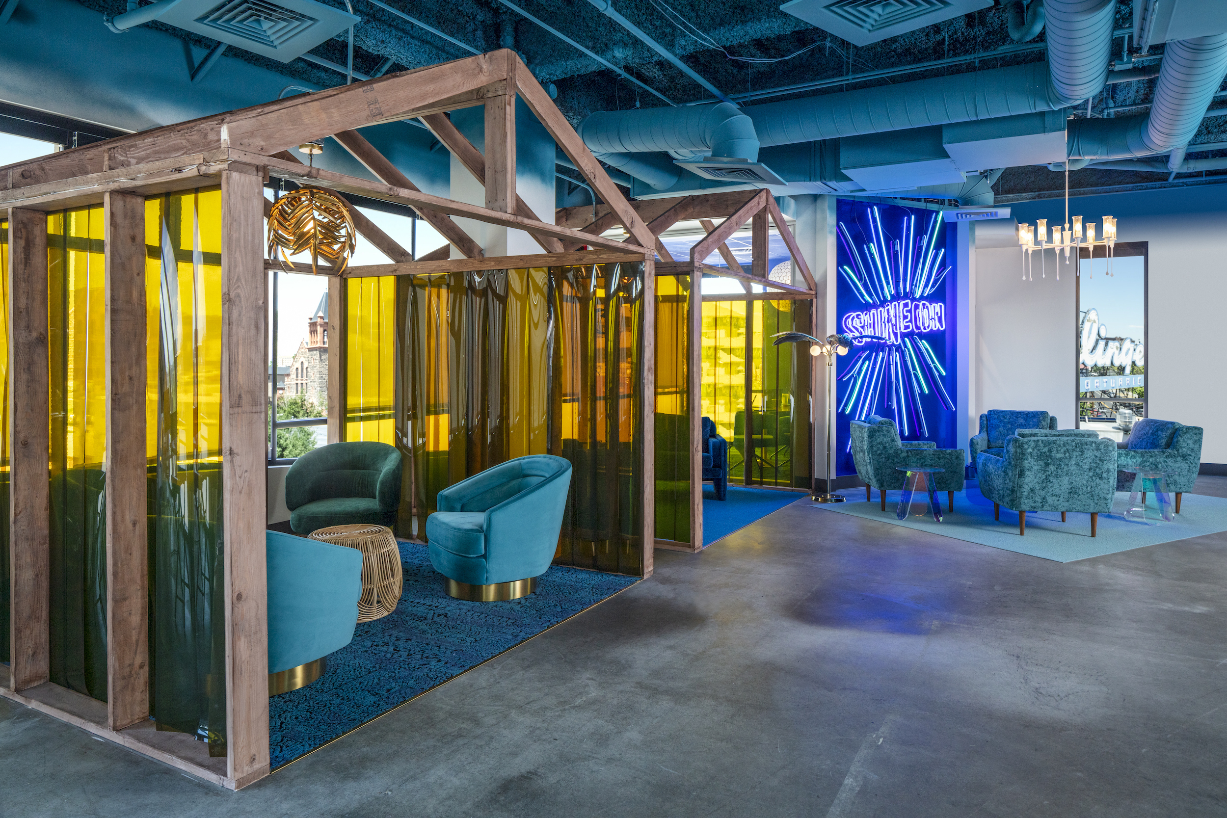 Workplace HQ for party clothing company Shinesty celebrates its bold, whimsical products