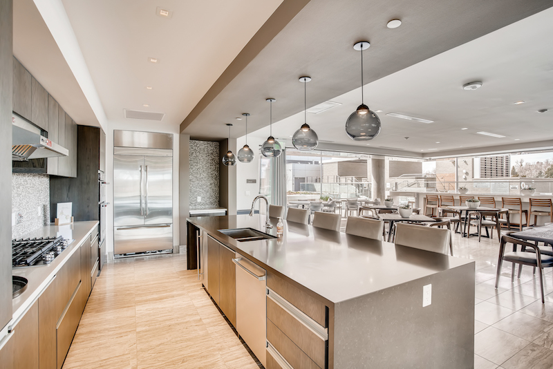 Lakehouse common kitchen space