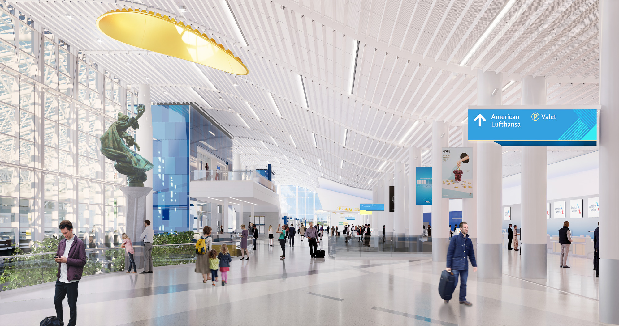 Modern airport interior digital twin