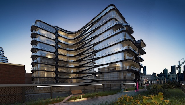 520 West 28th Street. Rendering courtesy of Related Companies and Zaha Hadid Arc