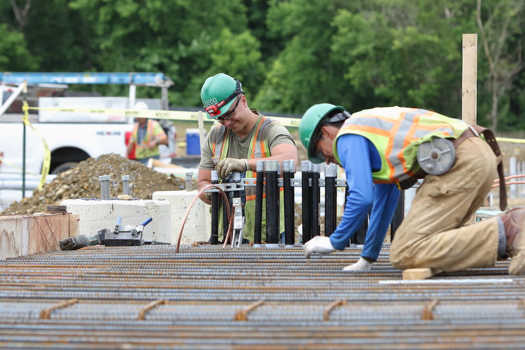 Professionals on a work site