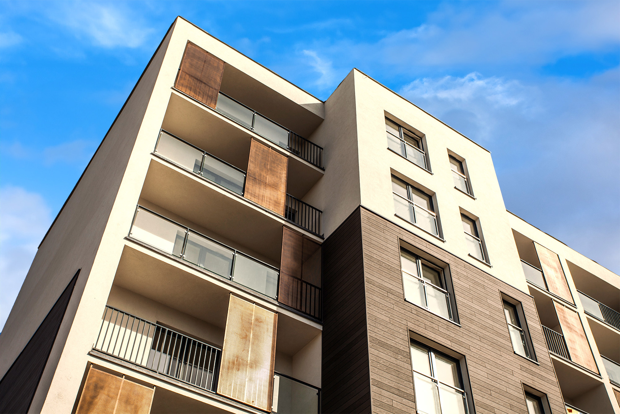 Residental Building on sky background Adobe Stock