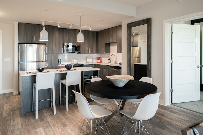 A kitchen in an Anthem House apartment