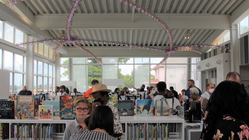 Art installation at the Reby Cary Youth Library