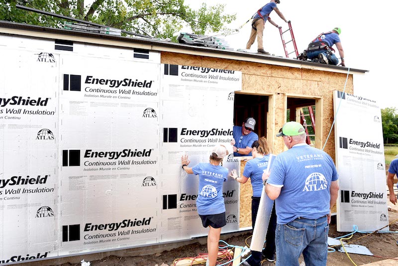 Atlas insulation being installed