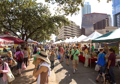 Farmers' markets, like this one in Austin, Texas, are prized features of the urb