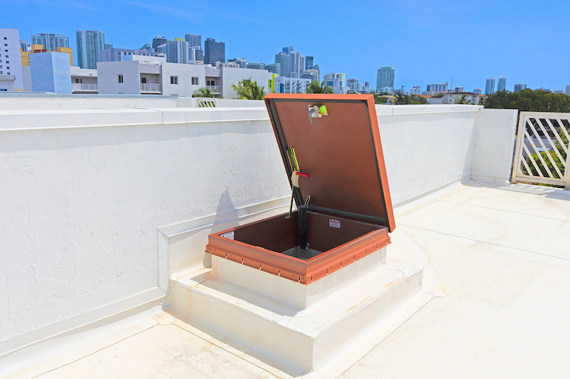 BILCO roof hatch in townhomes, Little Havana, Miami