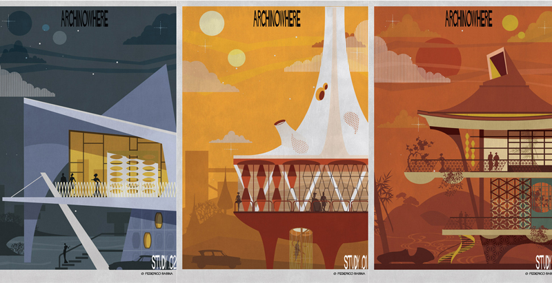 Illustrator Federico Babina imagines architecture from nowhere