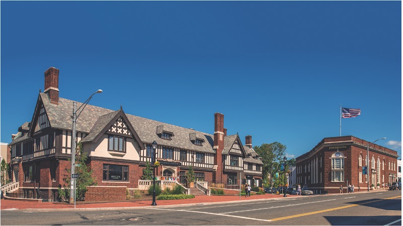 Renovated firehouse and Bedford Building