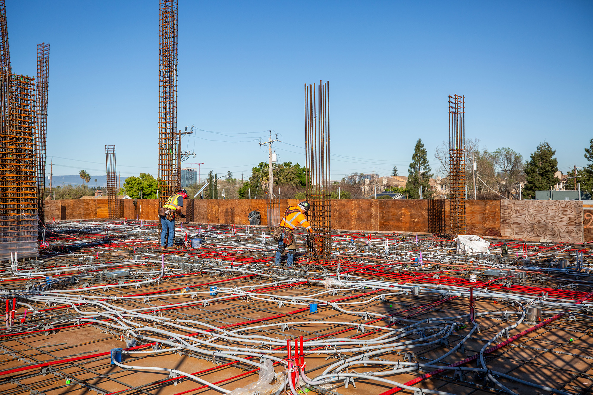 MEP layout at The Charles multifamily affordable housing project in San Jose, Calif.