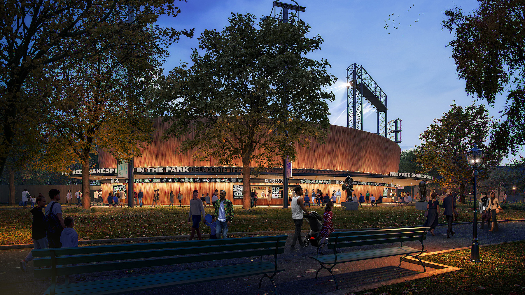 The Delacorte Theater is  undergoing a major renovation. Image: Ennead Architects