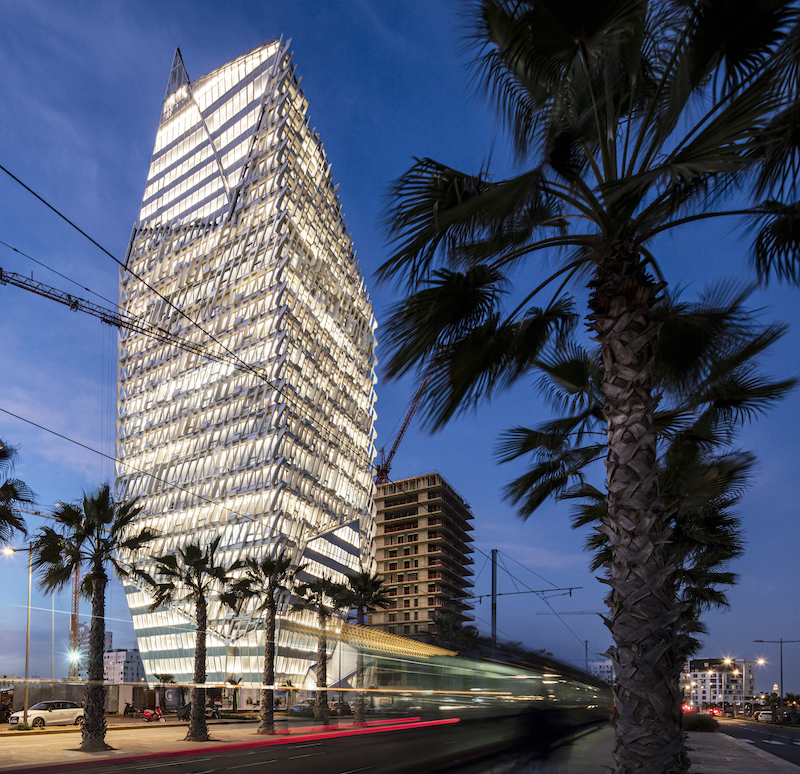 CFC Tower exterior at night