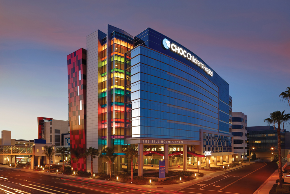 The new Bill Holmes Tower at CHOC Childrens Hospital in Orange, Calif., provide