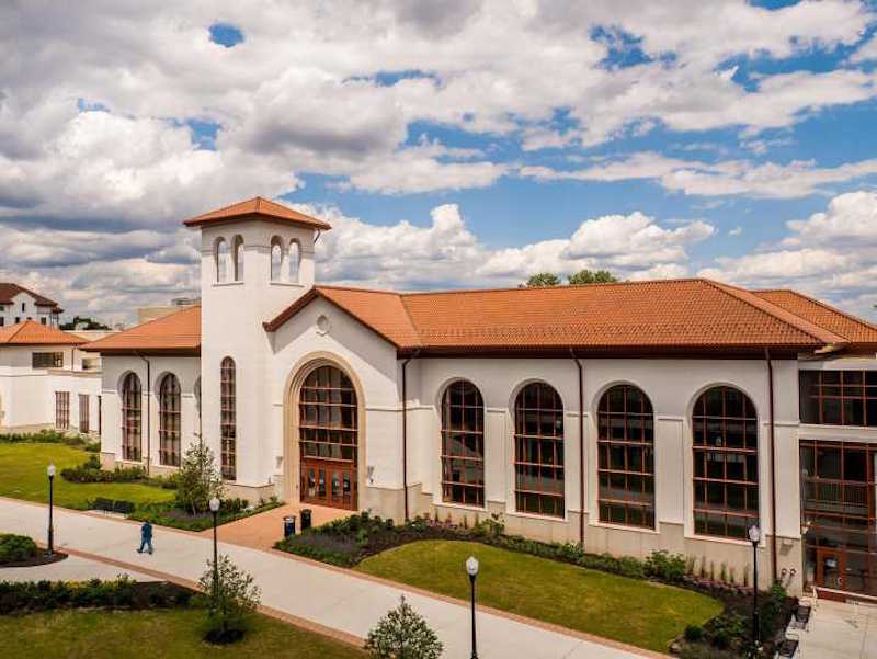 The exterior of the new School of Communication and Media at Montclair State University