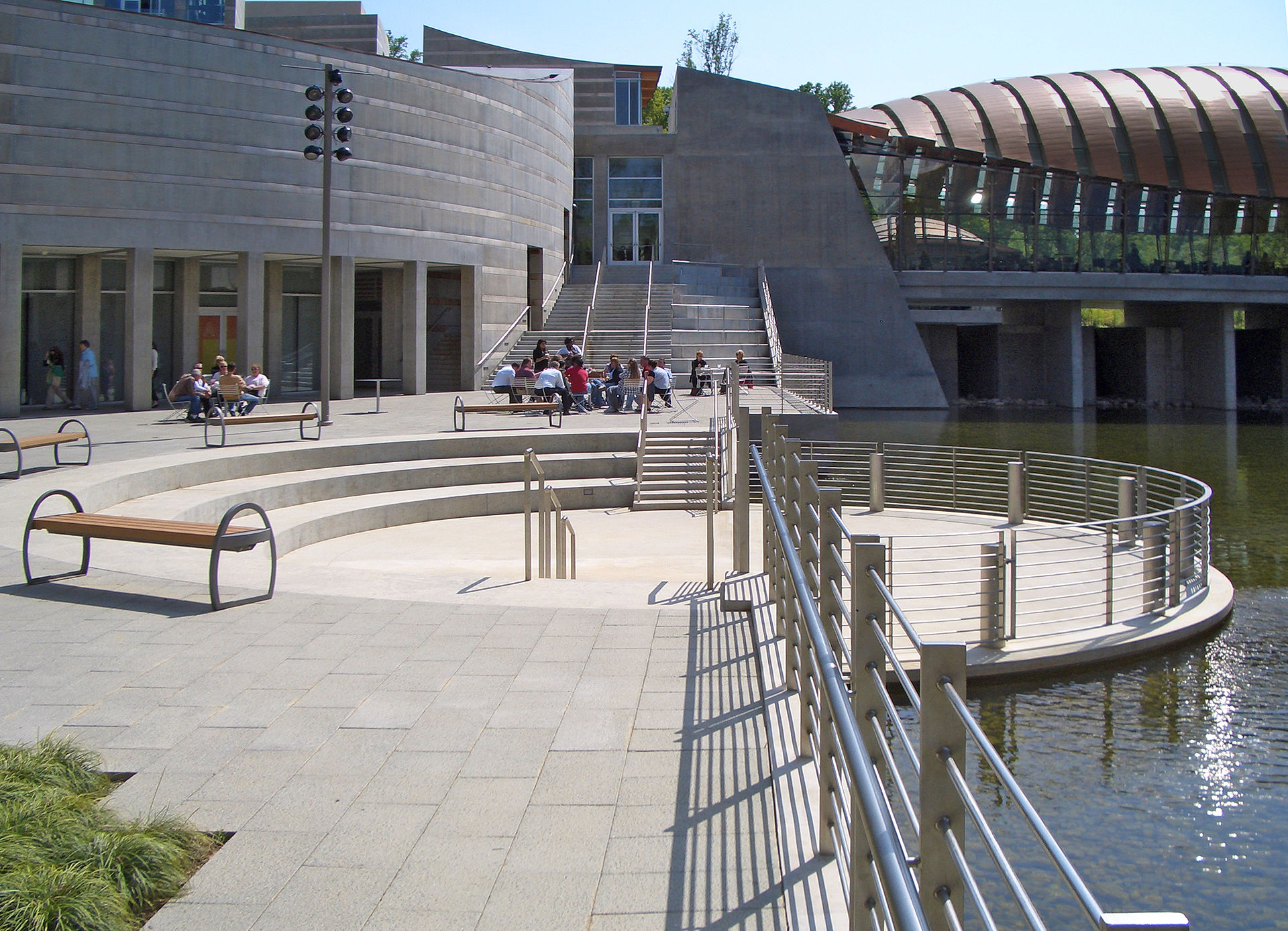 The Crystal Bridges Museum of American Art in Bentonville Ark., designed by Safd