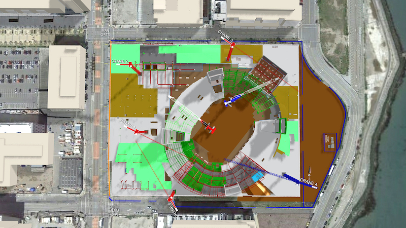 Chase Center 4D model aerial view