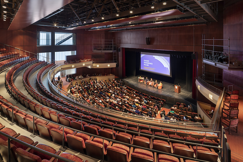 City Tech auditorium with people