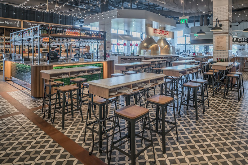 Dining area at Eataly L.A.