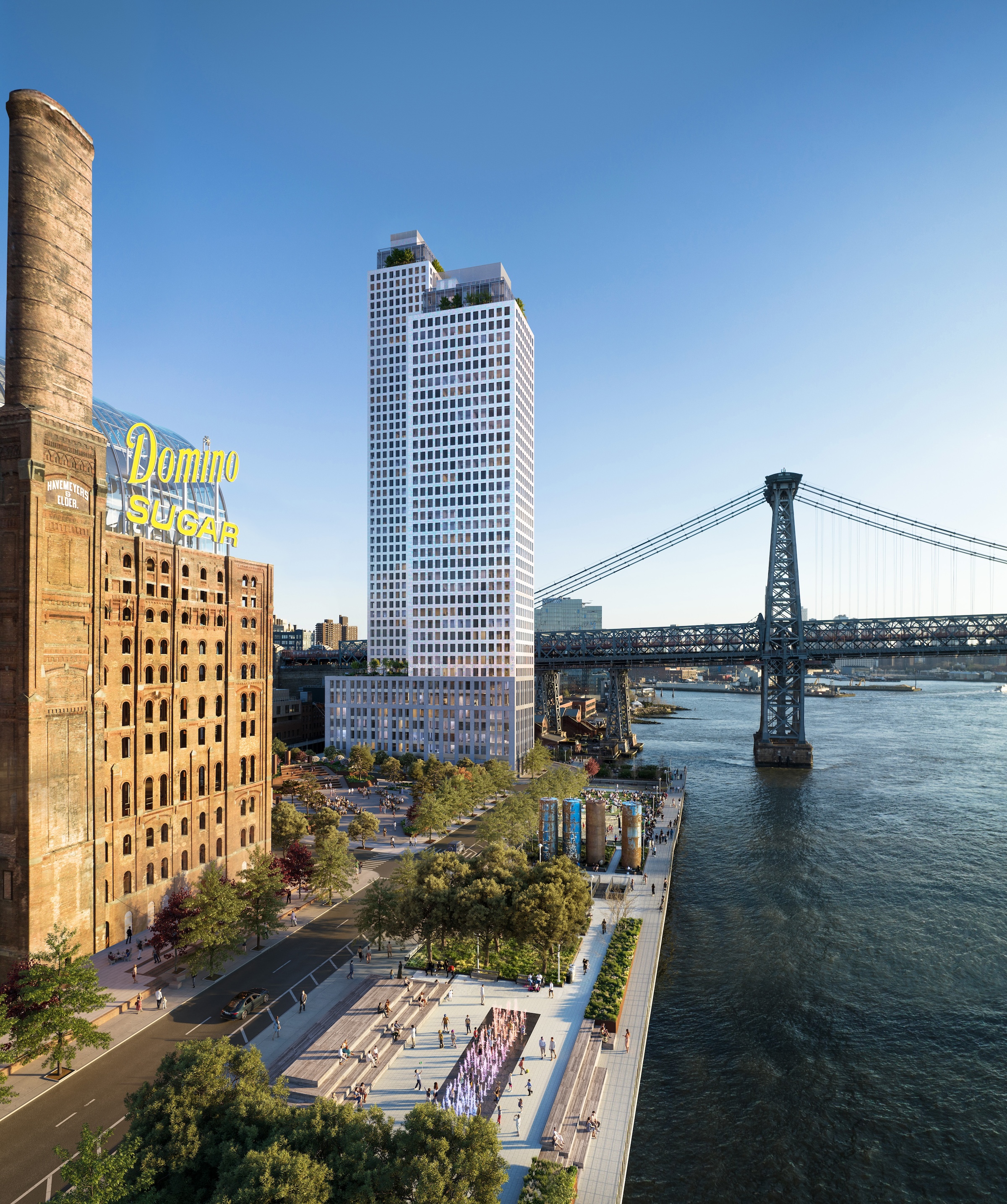 Courtesy of Two Trees Management - On the Domino Sugar refinery site, new Brooklyn condos offer views of the Manhattan skyline