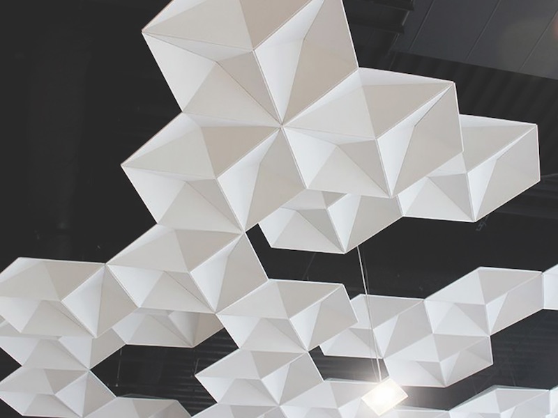 EchoStar diamond-shaped acoustic panels