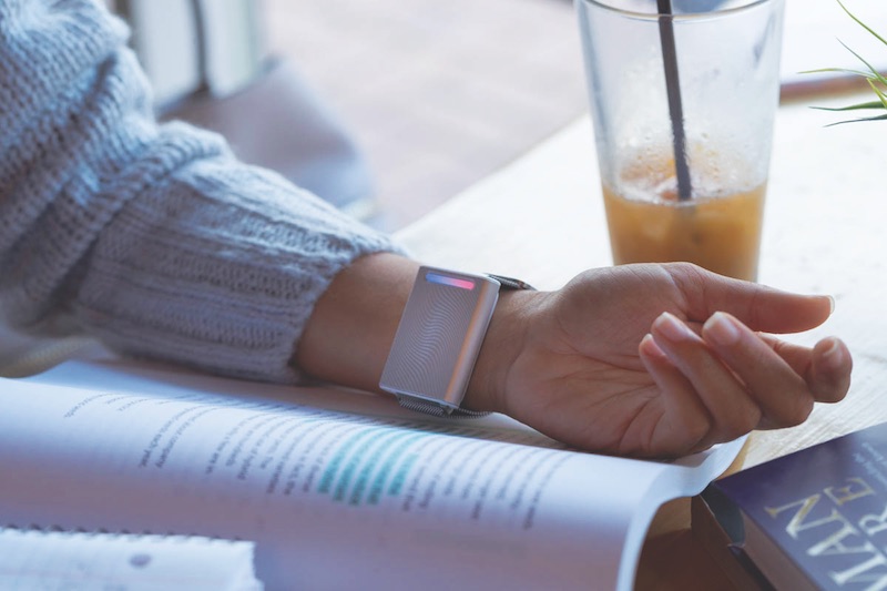 Embr Wave on a woman's wrist