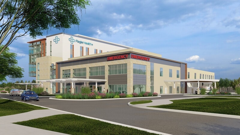 Flagler Health+ emergency department exterior