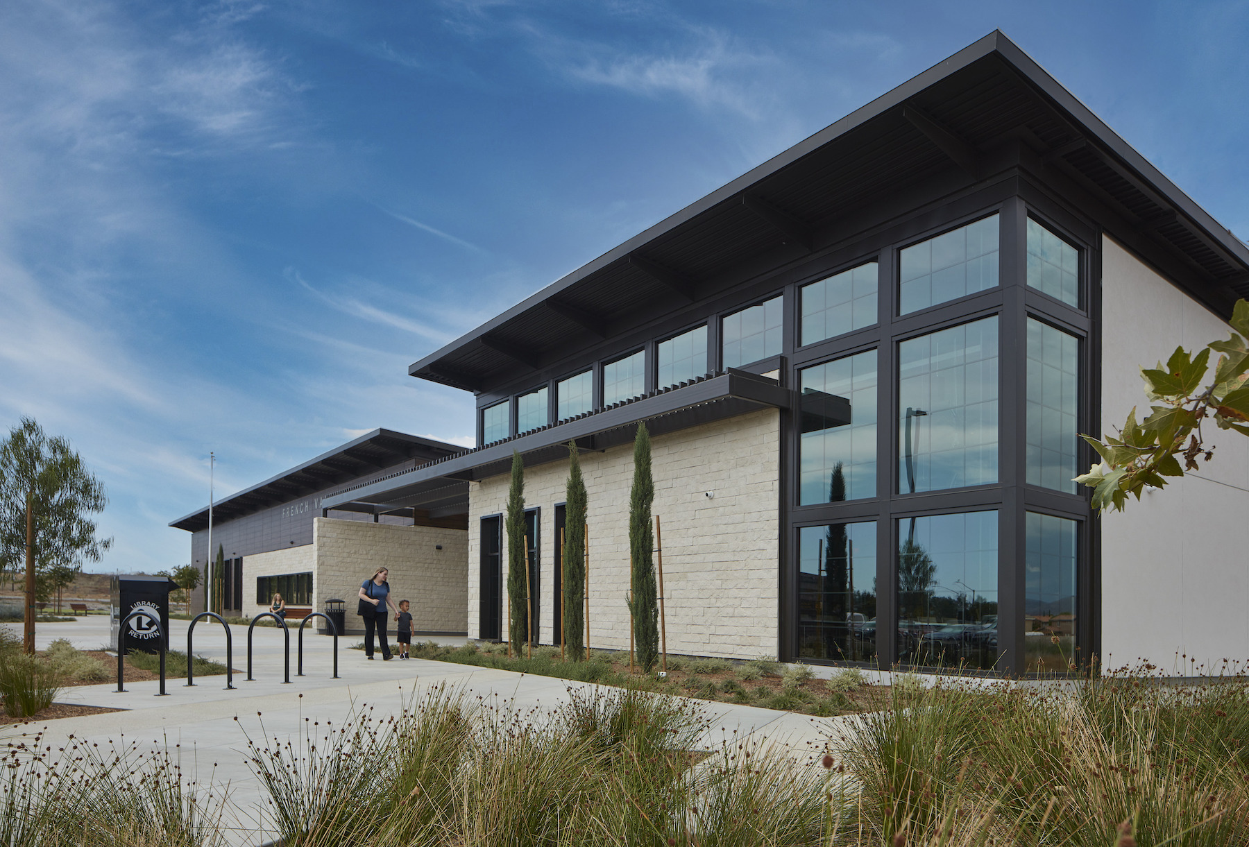 A new library in French Valley, Calif., one of three built under a P3 contract