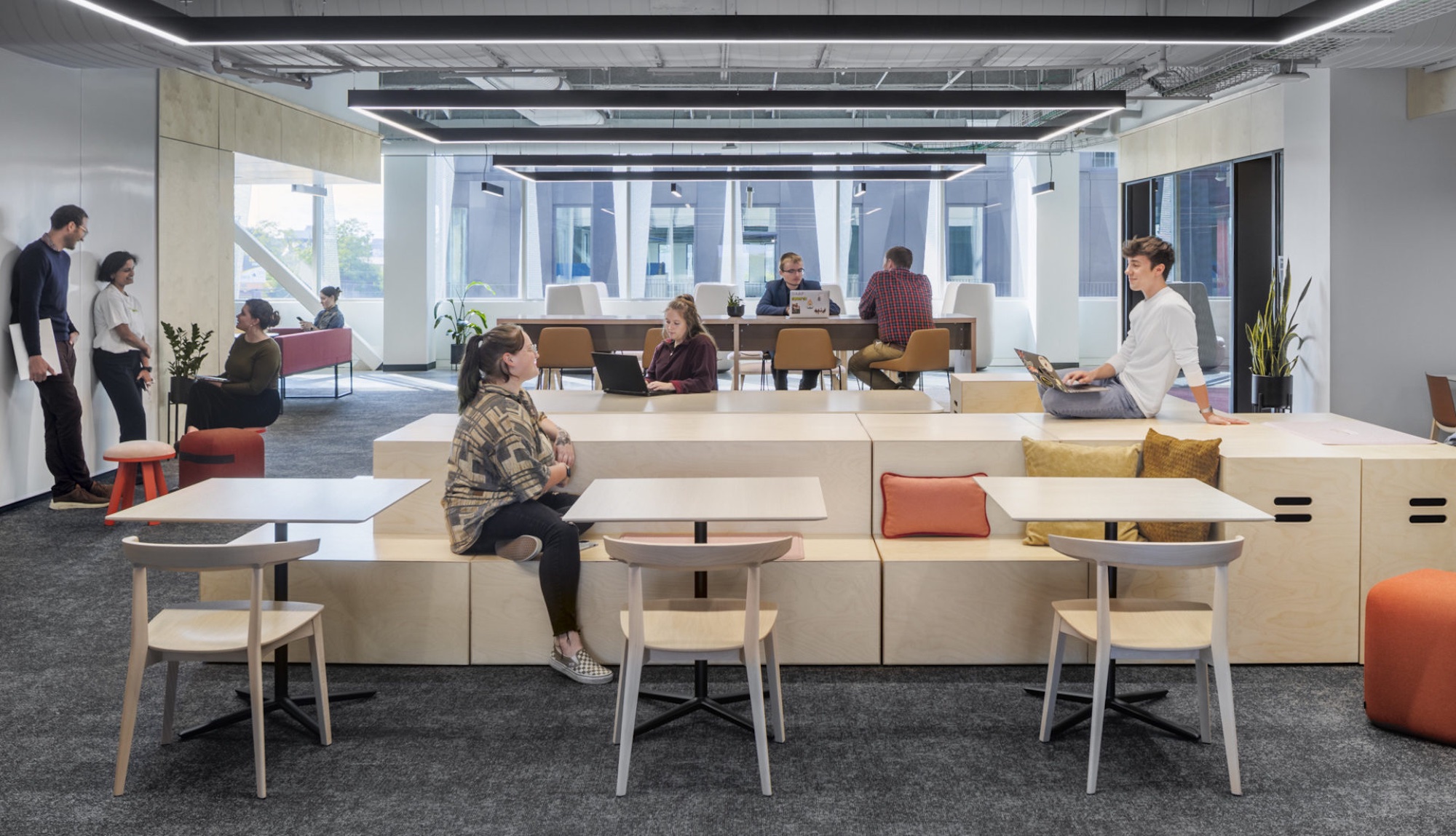 The University of Cincinnati's Digital Futures building, a facility for interdisciplinary research located in the Cincinnati Innovation District.