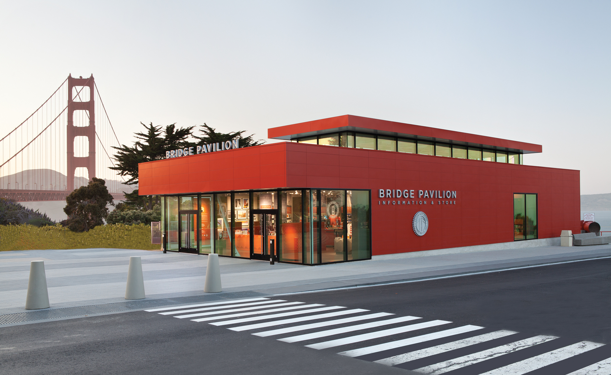 The Golden Gate Bridge Pavilion marks the famous bridge's 75 years.