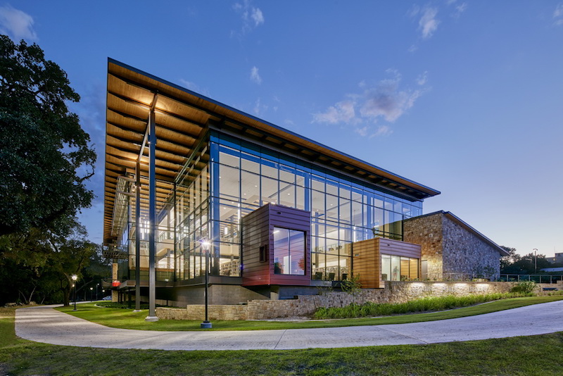 The exterior of the Seguin Library