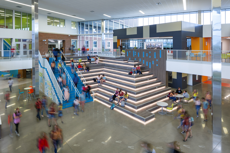 Gallatin High School central stair